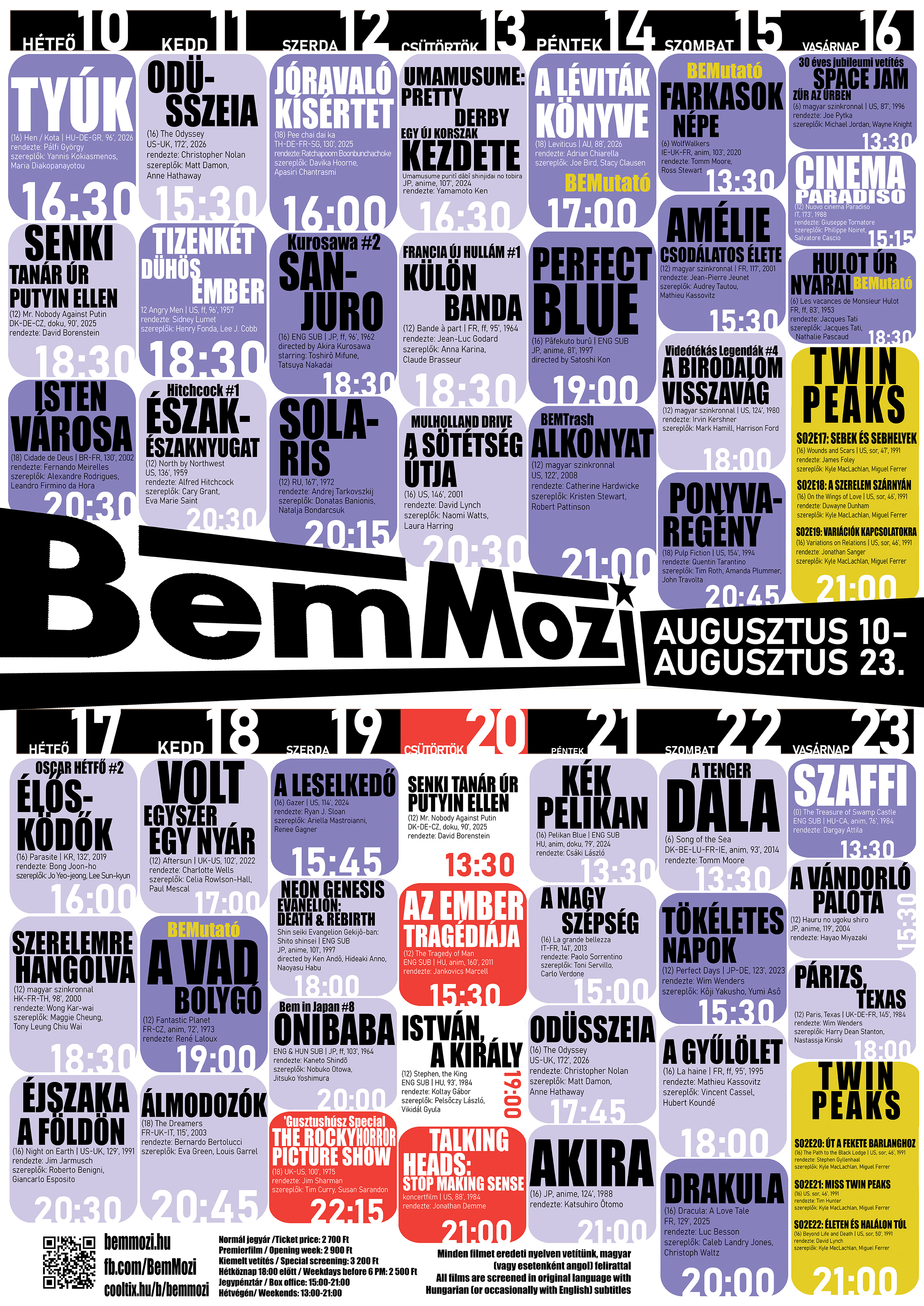 augusztus 10-23. programfüzet