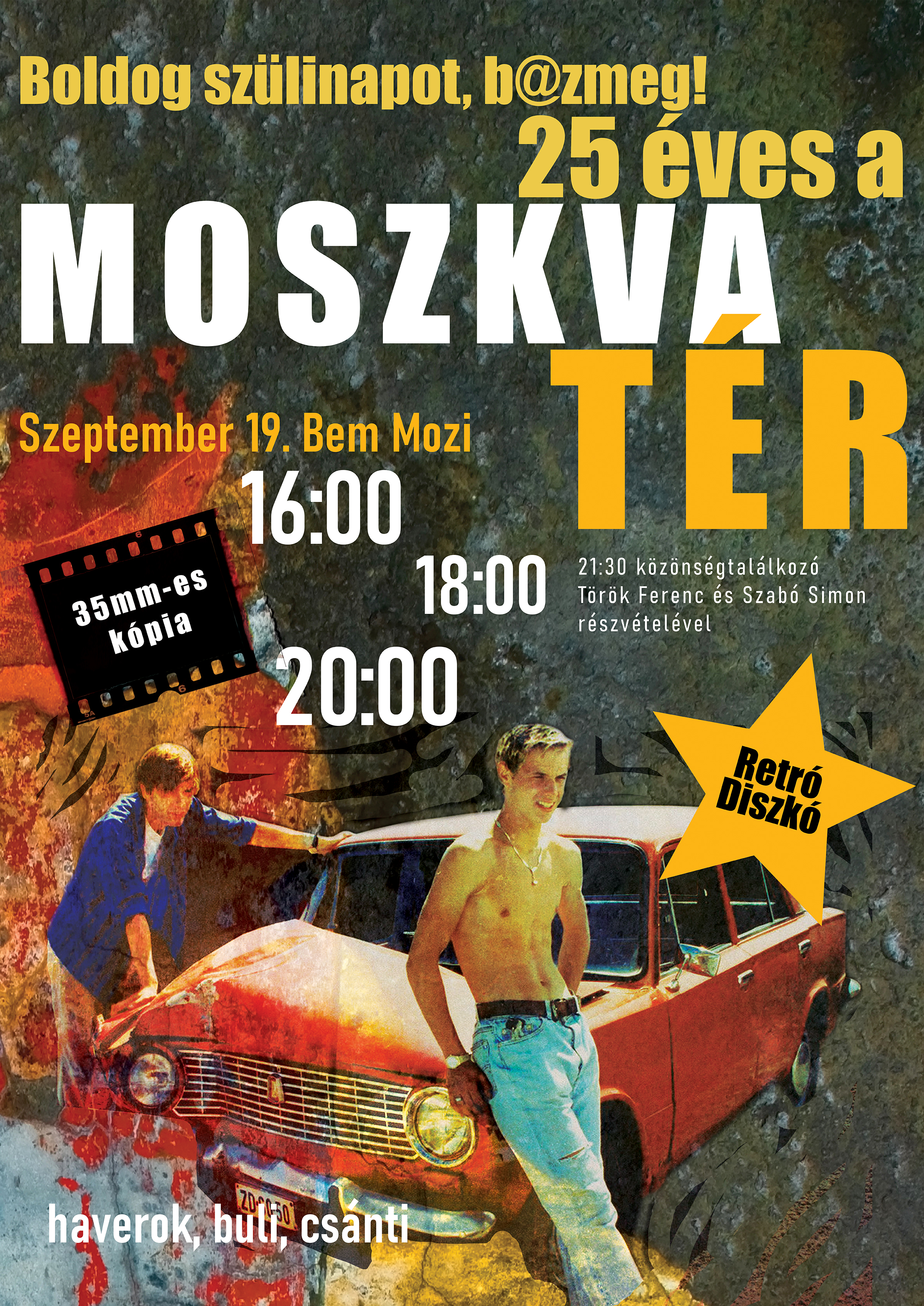 Moszkva Tér 35mm-s jubileumi vetítések programfüzet